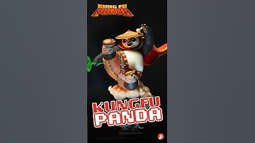 3D Printed Po - sculpt - print - paint #kungfupanda #panda #timelapse