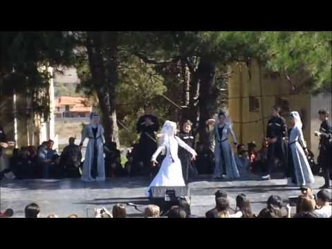 Mtskhetoba 2nd  traditional Georgian Dance,republic of  Georgia at the old capital Mtskheta  მცხეთა