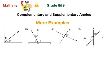 3. Grade 8&9 Maths|Geometry of Straight Lines | Complementary and Supplementary Angles
