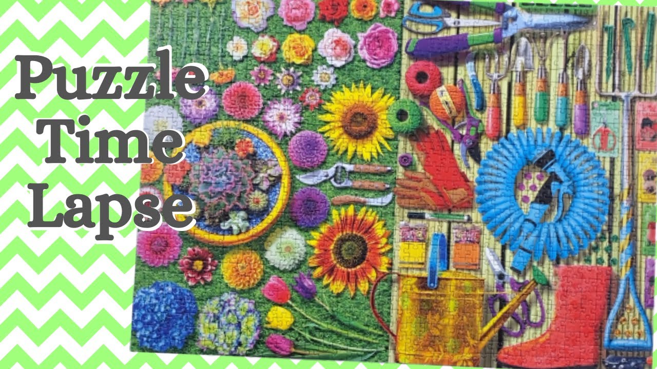 Ravensburger puzzle - In the garden - 1000 pièces time lapse. - YouTube