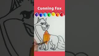 Cunning fox | drawing trainingstep | by step guide | Children Drawing | study | creativity screenshot 4