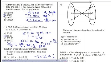 CSEC relations multiple choice past paper questions part 1