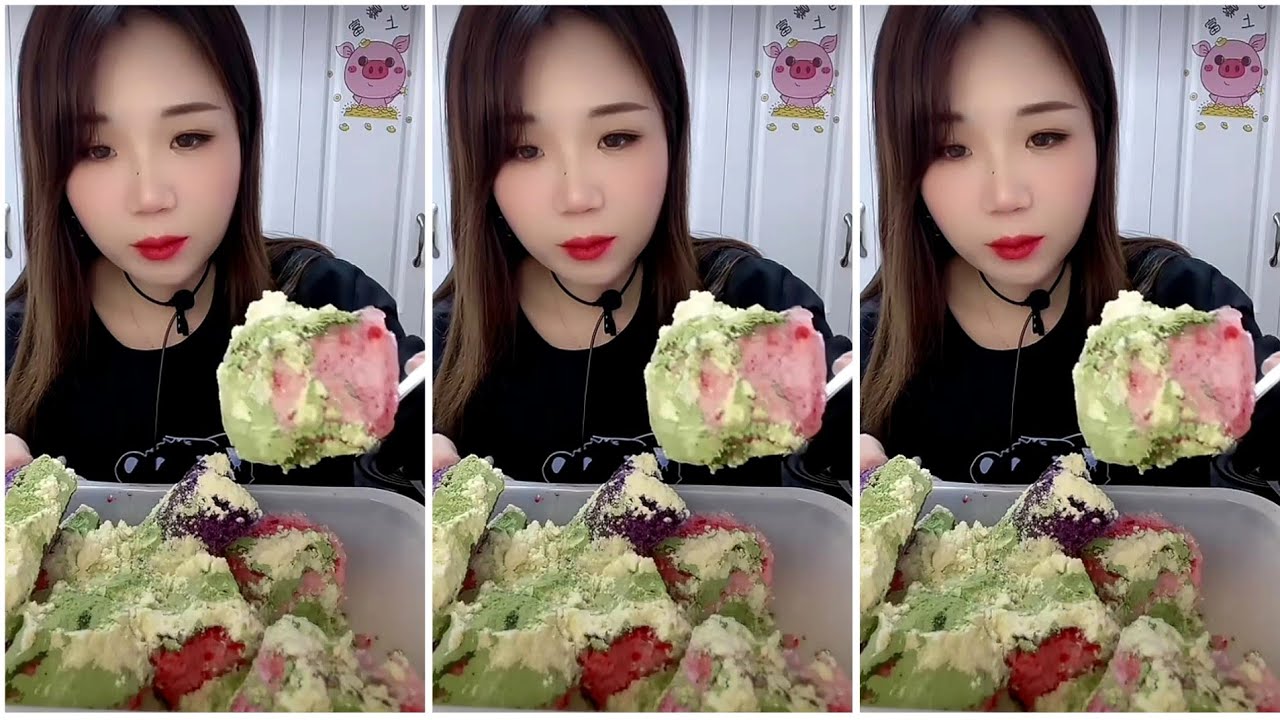 ASMR ICE EATING | MATCHA & MILK POWDER | RELAX VIDEO