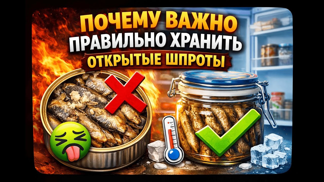 Почему важно правильно хранить открытые шпроты.