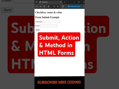 Submit, Action & Method in HTML Forms ???? | Complete Form Flow Explained #shorts #webdev #106 #html