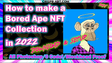 🐒 How to make a Bored Ape NFT Collection pt 1 - PHOTOSHOP NFT GENERATOR - FREE PSD File Included