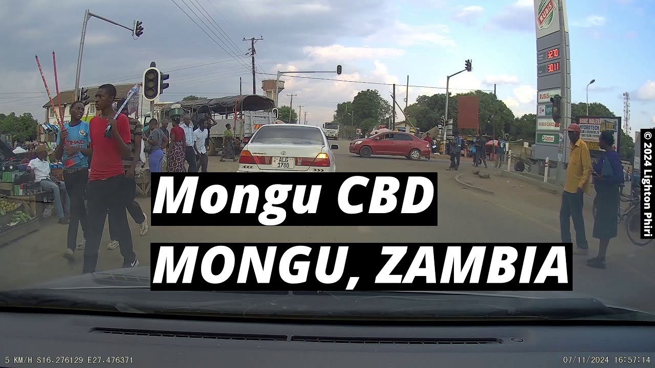 Monze, Zambia | Lusaka/Livingstone Road (T1) → Monze Central Business District | November 2024