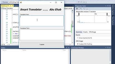 Bing  Desktop Translator using C#