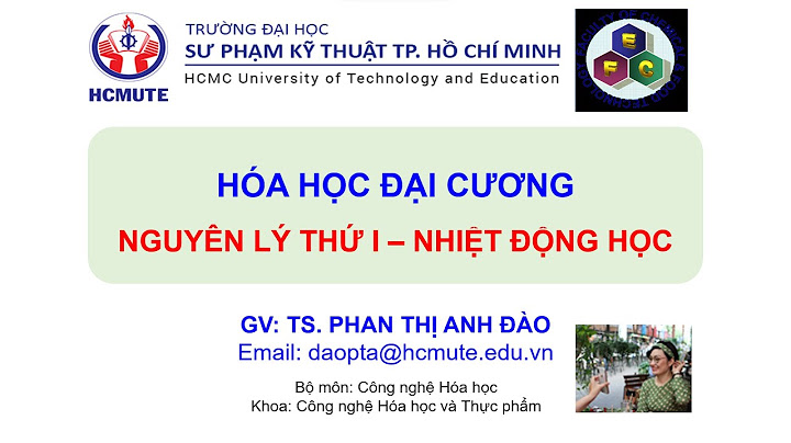 Giáo trình nhiệt động hóa học phần 1 năm 2024