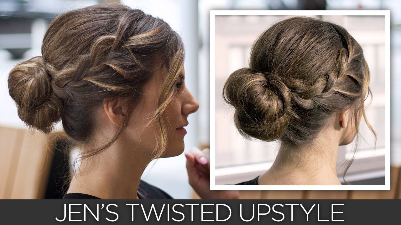 Braided Twisted Upstyle - YouTube