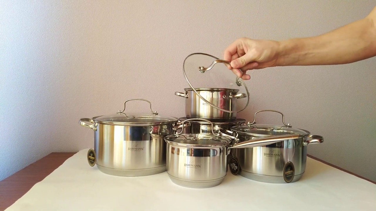 Bohmann BH 600-10 набор из 4х кастрюль и ковша с многослойным капсулированным дном