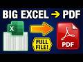 How to Convert  big excel file in to PDF file l Save Excel file as PDF | Excel to PDF 🔥