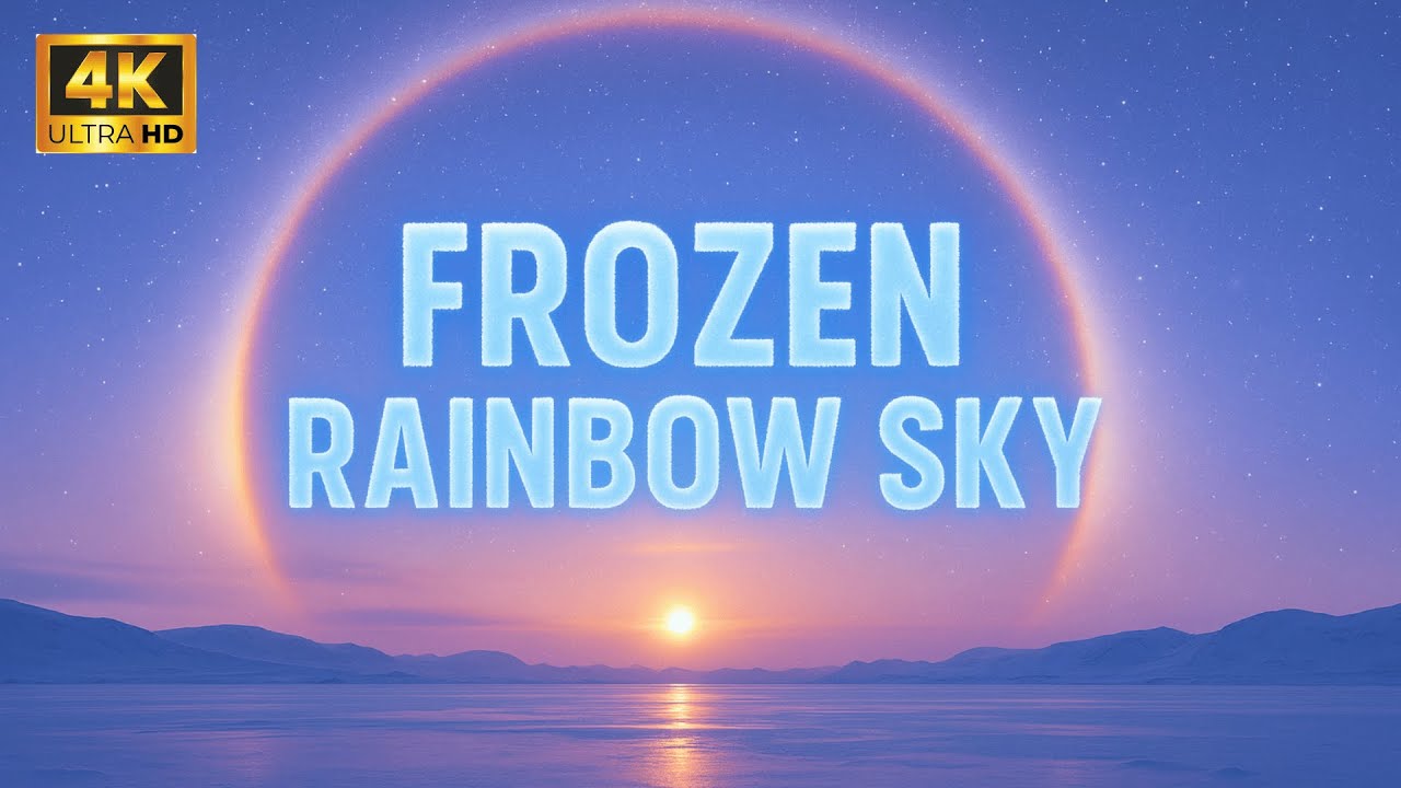 Frozen Rainbow Sky 🌈❄️ Rare Ice Prism in 4K