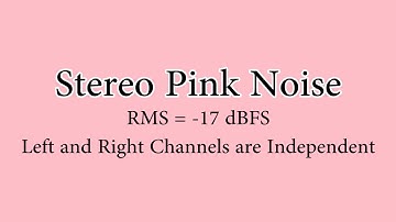 Pure Pink Noise - Stereo
