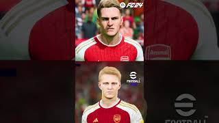 EA FC 24 vs eFootball 2024 - Arsenal player faces #easportsfc24 #efootball2024