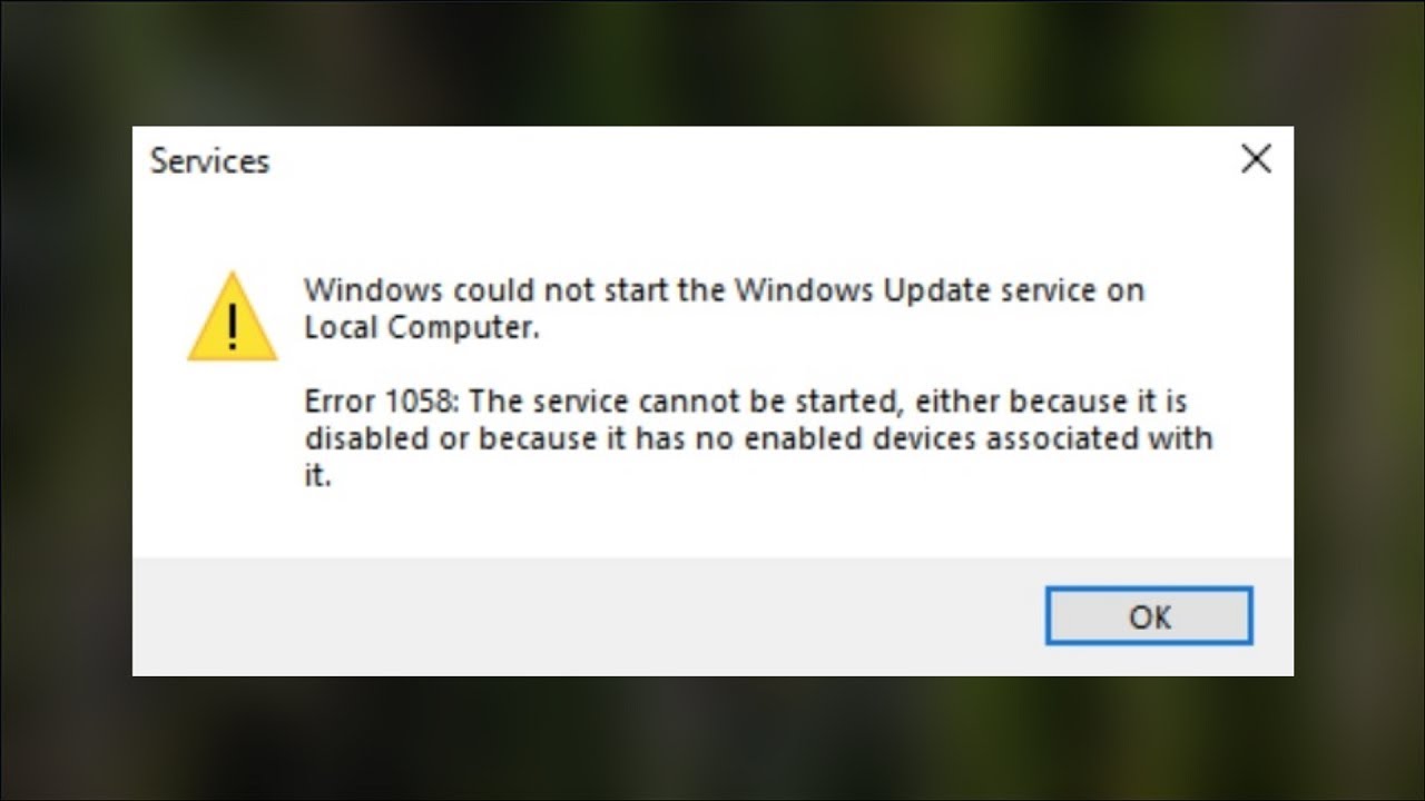 Error 1058 - The Service Cannot Be Started - Fix - 2022