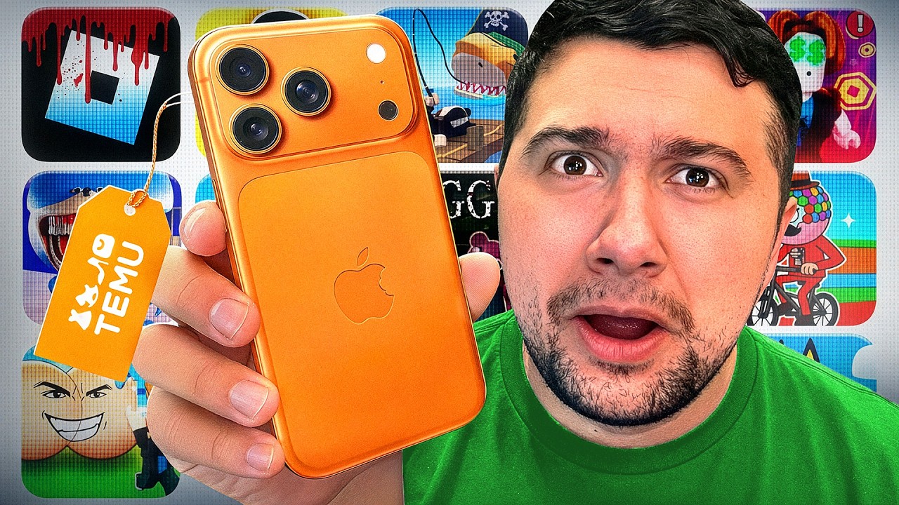 Probé ROBLOX en el IPHONE *CLON* MÁS BARATO de TEMU 😂..