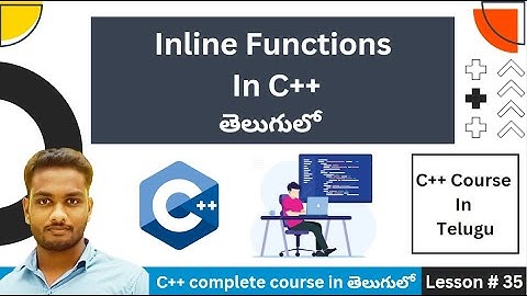 inline functions in c++ Full Explanation In Telugu