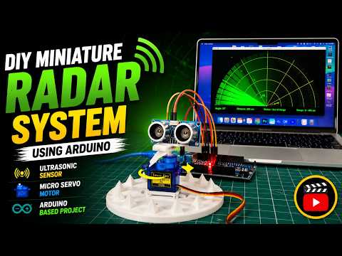 DIY miniature radar system using Arduino | Ultrasonic Sensor | Micro Servo Motor