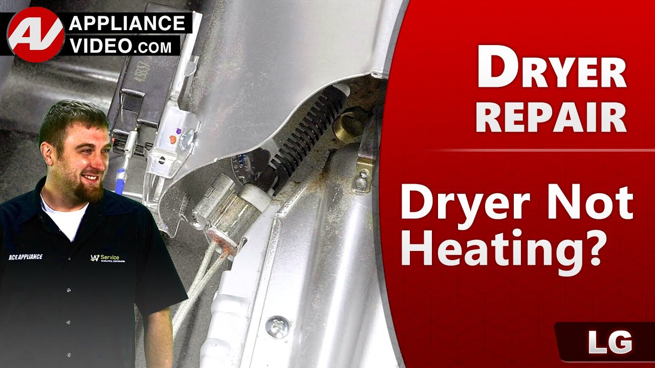 Dryer LG not Drying Clothes or Heating Factory Technician Diagnostics