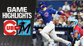 Cubs vs. Marlins Game Highlights (8/24/24) | MLB Highlights thumbnail