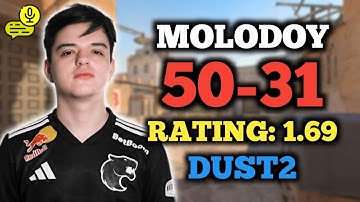 MOLODOY (50-31) RATING: 1.69 | EU FACEIT (DUST2) +VOICE | CS2 POV