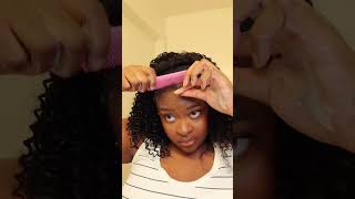 Beginner Friendly Curly Half Wig Install ✨ THE FOX HAIR #shorts #thefoxhair #hairstyle #wiginstall