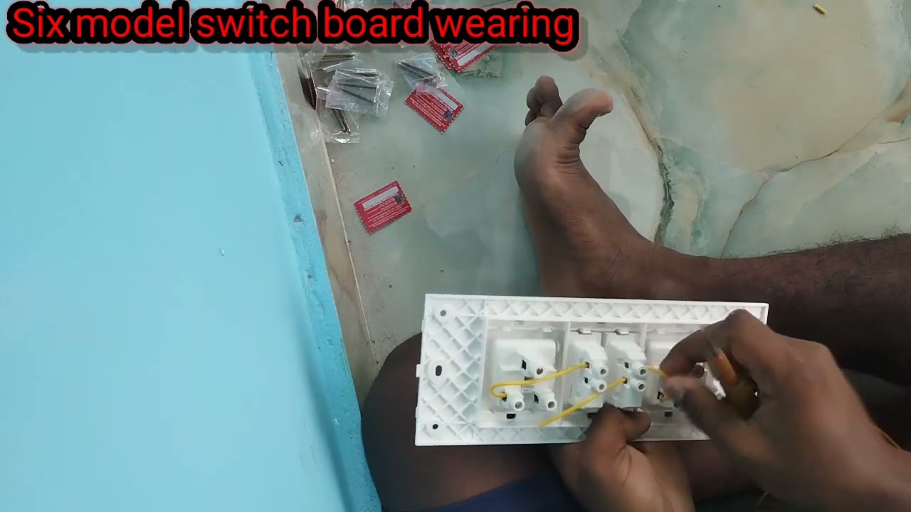 six model switch board wearing     Two plag and two switch 