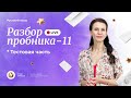 Разбор ПРОБНИКА 11. Тестовая часть.