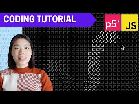 p5.js Coding Tutorial | Interactive Display with Rotating Blocks