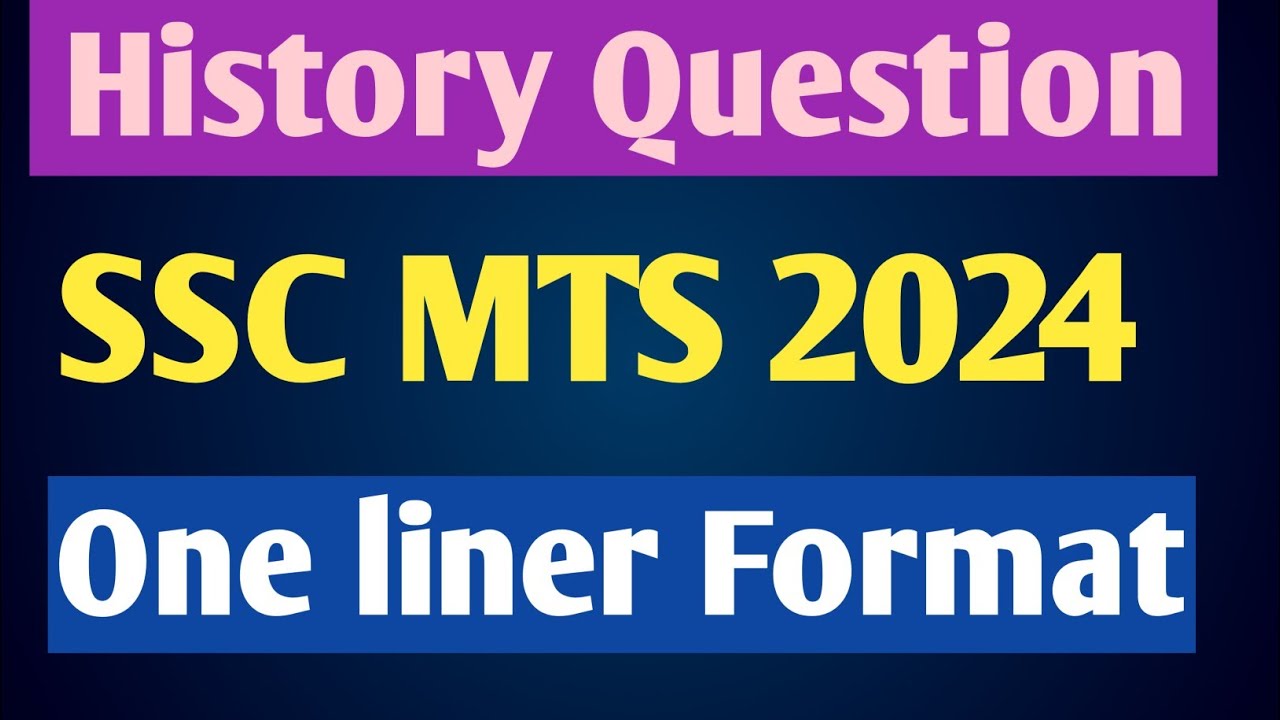 🔥History SSC MTS 2024 PYQ Gk💯 for SSC MTS 2025 😎
