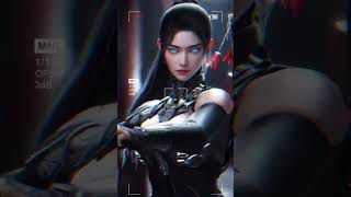 Cyber Ninja: The Perfect Fusion of Human Beauty and Futuristic Technology ⚔️ #shorts