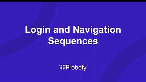 Probely Login and Navigation Sequences
