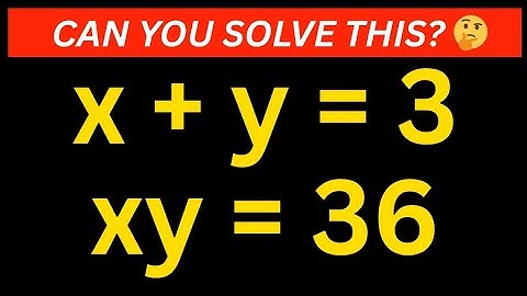Math Olympiad Problem | Can You Solve This? | How To Solve For X,Y In This Problem...