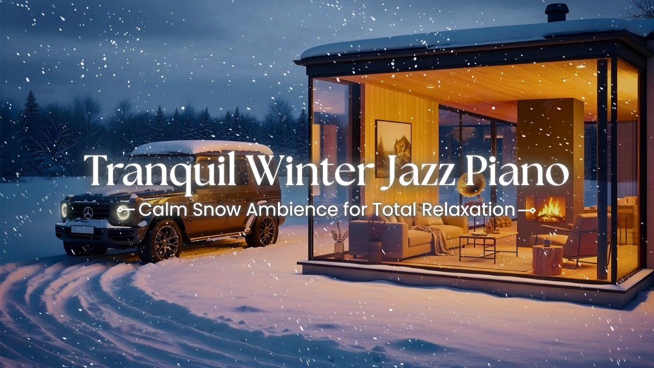 Snowy Cabin Jazz Retreat 🎷 Soft Piano Atmosphere for Calm Moments