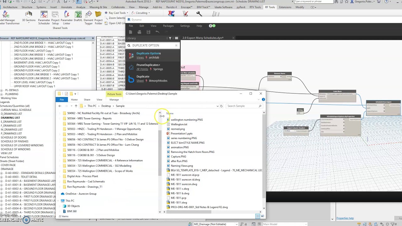 Dynamo Duplicate views and export to excel - YouTube