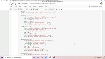 Program Menghitung Luas dan Keliling Bangun Datar dengan bahasa Python