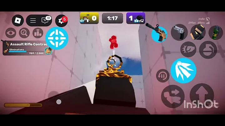 No auto shoot,aim assist and no crosshair challenge #mobile #roblox #rivals