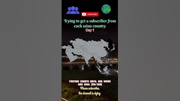 Trying to get a subscriber from each asian country. Day 1 #shorts #map #mapping #country #subscribe