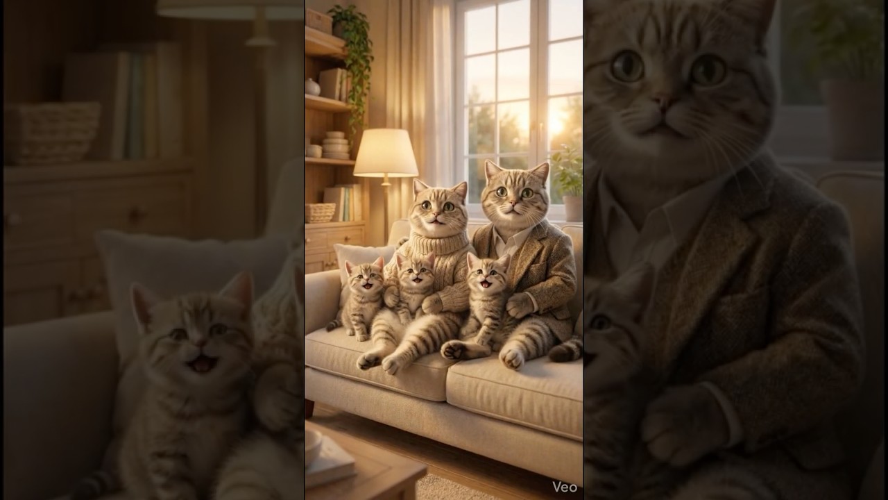 Mother Cat Balancing Housework & Kittens 🐱🍼家事と子育ての母猫