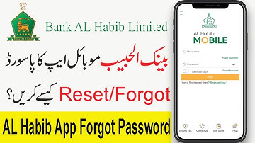 How to Forgot Bank AL Habib Mobile App Password | How to Reset Bank AL Habib Mobile App Password