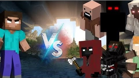 Minecraft herobrine vs entity & all mobs compression (crazy battle!) #youtubevideo #herobrine 