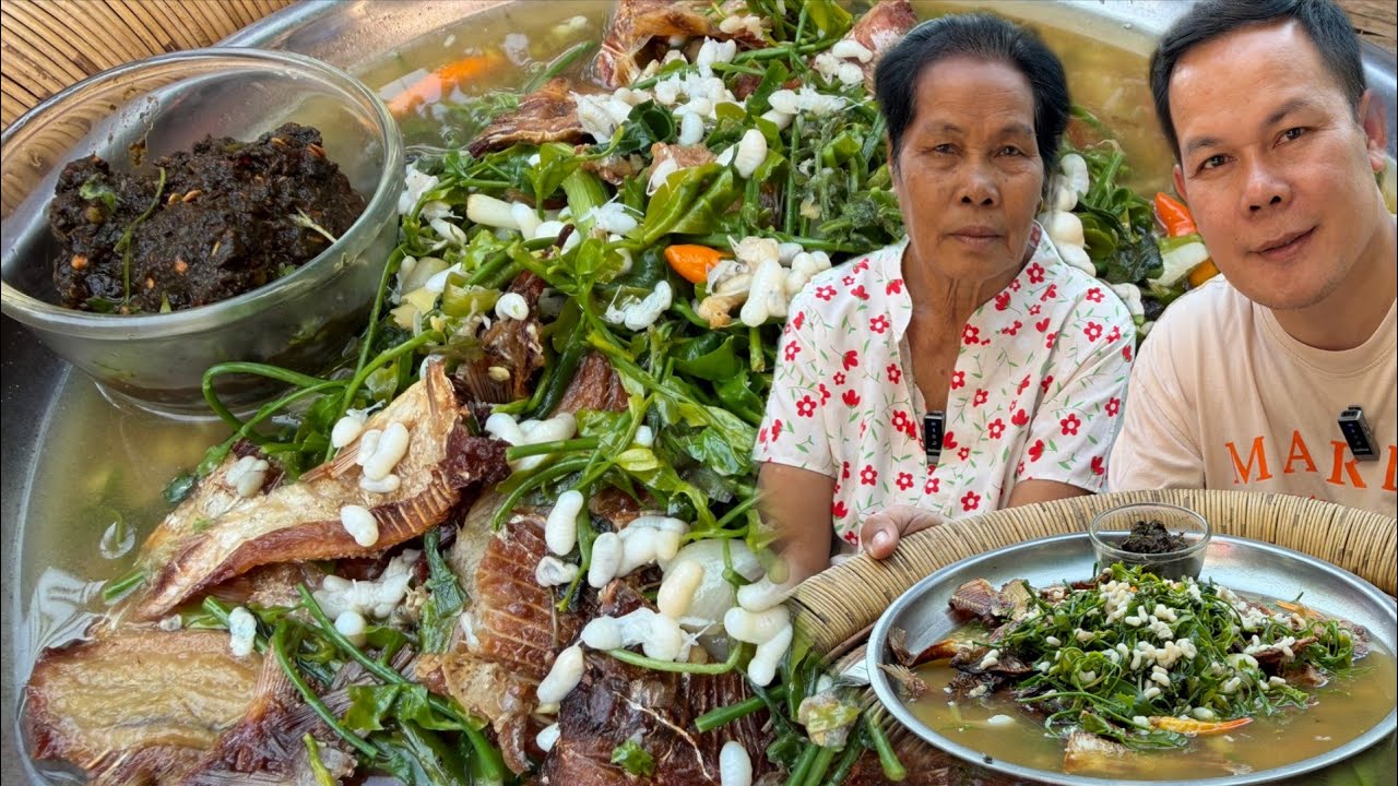 ครั้งแรกแกงผักหวานใส่ปลาแห้งใส่ไข่มดแดง ทำตามคำสั่งผู้คุมมาเอง