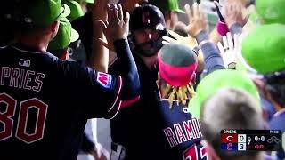 Cleveland Guardians' Austin Hedges home run vs. Cincinnati Reds in Cactus League