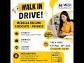 Walk In- Medical Billing Associate- Fresher- Any Graduate/ B.Com/ Btec company : Medi Infotech