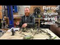 Checking out the twin turbo rat rod LS wiring harness modifications, + mail time!