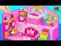 How To Make 2-Storey Pink Palace with Nice Castle for Hamster ❤️ DIY Miniature Cardboard House