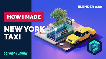 New York Taxi in Blender 2.8 - Low Poly 3D Modeling
