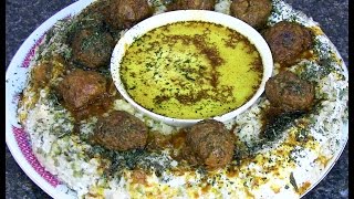 Kichiri Quroot Shola Recipe - Afghan sticky Rice with meatballs