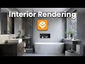 Bathroom rendering for interior designers sketchup  enscape